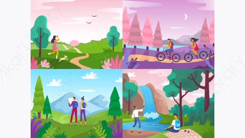 图片素材-MG自然旅游登山旅行者旅行探索风景和旅行体育休息插图