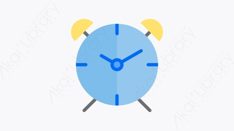 图片素材-001-闹钟alarmclock扁平卡通学校元素图标