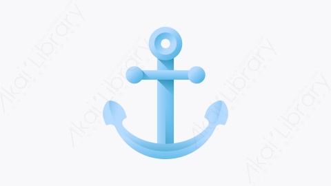 图片素材-001-锚anchor扁平卡通暑假元素图标