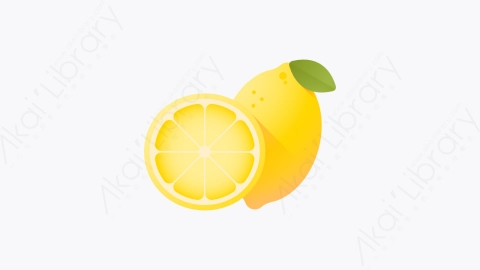 图片素材-001-柠檬lemon扁平卡通烹饪元素图标