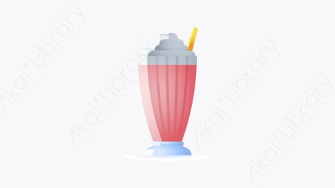 图片素材-001-奶昔milkshake卡通饮料元素图标