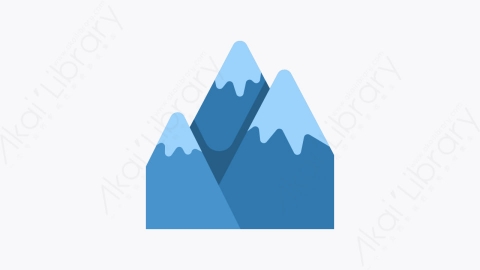 图片素材-001-山区mountain扁平卡通冬季元素图标