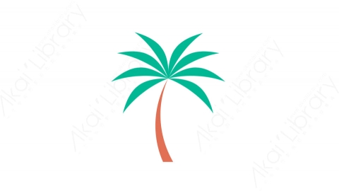 图片素材-001棕榈树_palm_tree夏季沙滩道具元素图标