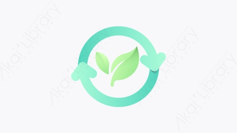 图片素材-001-回收recycle扁平卡通生态元素图标