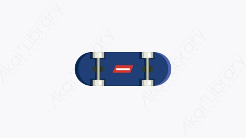 图片素材-001-滑板skateboard扁平卡通交通工具元素图标