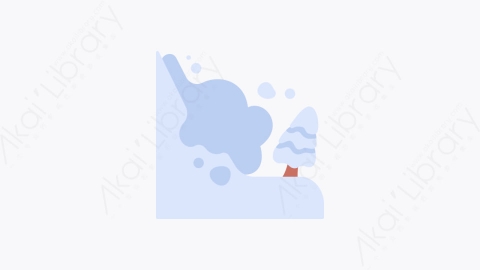 图片素材-001-雪崩snow_avalanche扁平卡通冬季元素图标