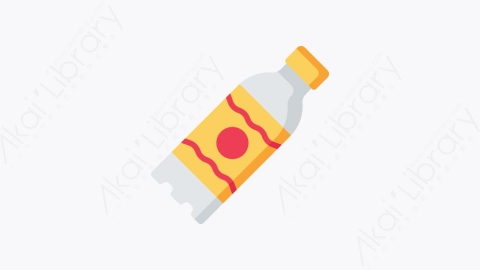 图片素材-002-瓶子bottle扁平卡通运动健身元素图标
