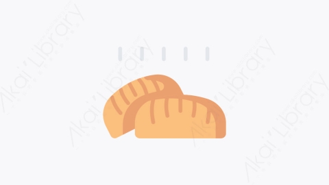 图片素材-002-面包bread扁平卡通食物餐饮元素图标