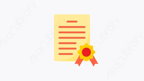 图片素材-002-证书certificate扁平卡通奖项元素图标