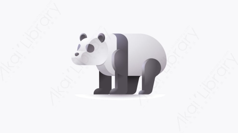 图片素材-002-熊猫panda_bear卡通动物元素图标