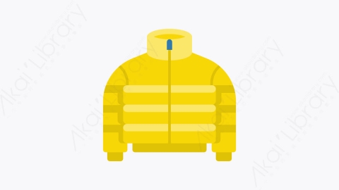 图片素材-002-羽绒服puffer_coat扁平卡通冬季元素图标