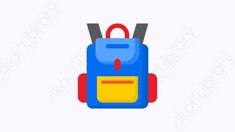图片素材-003-背包backpack扁平卡通教育与学校元素图标