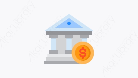图片素材-003-银行bank扁平卡通金融商务投资元素图标