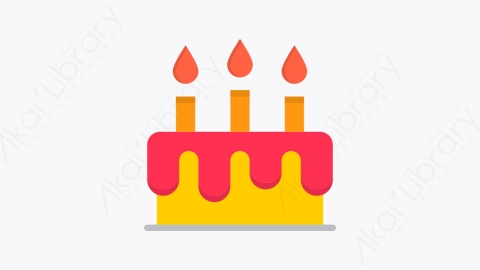 图片素材-003-生日蛋糕birthdaycake扁平卡通派对元素图标