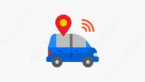 图片素材-003-汽车car扁平卡通物联网元素图标