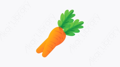图片素材-003-胡萝卜carrots扁平卡通复活节元素图标