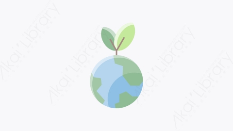 图片素材-003-接地earth扁平卡通生态元素图标
