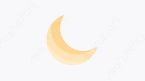 图片素材-003-半月half_moon扁平卡通天气元素图标