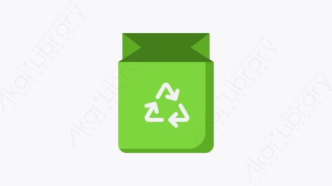 图片素材-003-回收袋recycle_bag扁平卡通回收站元素图标