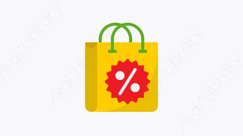 图片素材-003-购物袋shopping_bag扁平卡通网络星期一元素图标