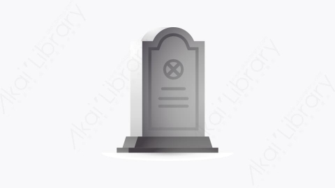 图片素材-003-坟墓墓碑tomb卡通万圣节元素图标