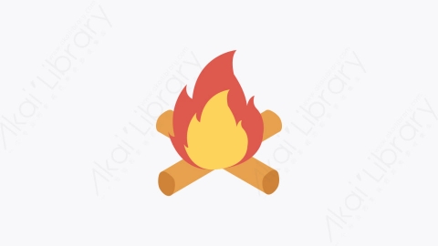图片素材-0034-营火campfire卡通扁平体育运动活动元素图标