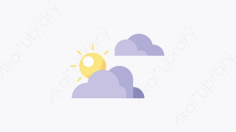 图片素材-004-多云cloudy扁平卡通天气元素图标