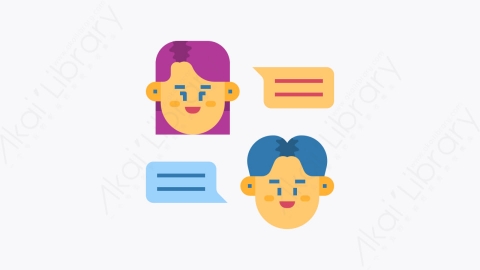 图片素材-004-对话conversation扁平卡通通信元素图标