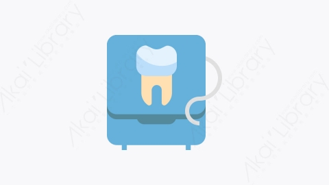 图片素材-004-牙线dental_floss扁平卡通牙科牙医元素图标