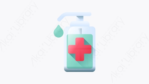 图片素材-004-洗手液hand_sanitizer扁平卡通冠状病毒元素图标