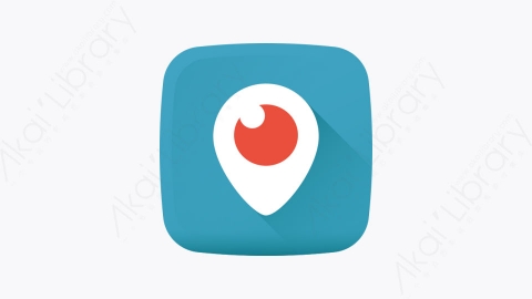 图片素材-004-潜望镜periscope扁平卡通社交媒体徽标元素图标