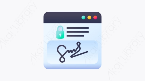 图片素材-004-签名signature扁平卡通保护和安全元素图标