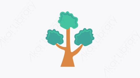 图片素材-004-树tree扁平卡通水果和蔬菜的图标元素