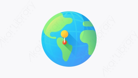 图片素材-004-全球worldwide扁平卡通位置元素图标