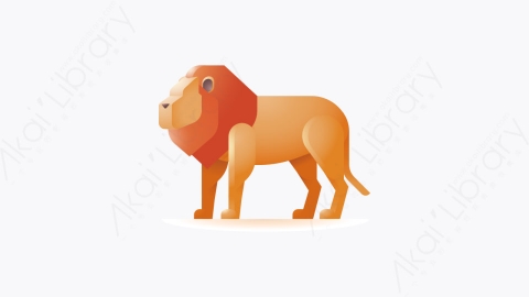图片素材-005-狮子lion卡通动物元素图标