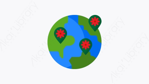 图片素材-005-位置locations扁平卡通电晕病毒元素图标