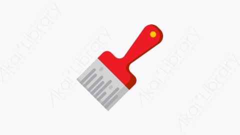 图片素材-005-油漆刷paint_brush扁平卡通劳动工人道具元素图标