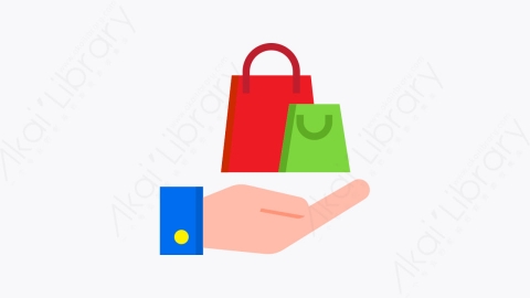 图片素材-005-购物袋shopping_bag扁平卡通电子商务元素图标