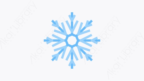图片素材-005-雪花snowflake扁平卡通冬季元素图标
