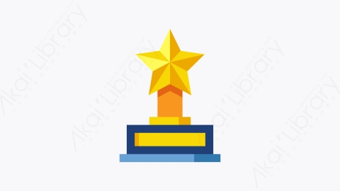 图片素材-005-奖杯trophy扁平卡通奖项和成就元素图标