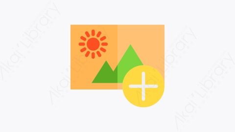 图片素材-006-添加图像add_image扁平卡通照片和视频元素图标