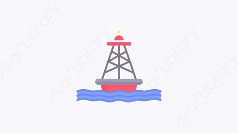 图片素材-006-浮标buoy扁平卡通海洋沙滩元素图标