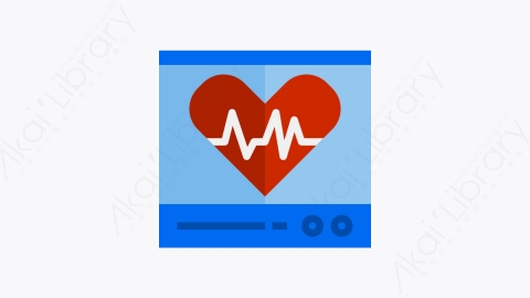 图片素材-006-心电图cardiogram扁平卡通卫生保健元素图标