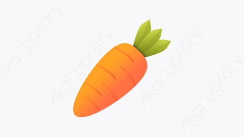 图片素材-006-胡萝卜carrot扁平卡通感恩节元素图标