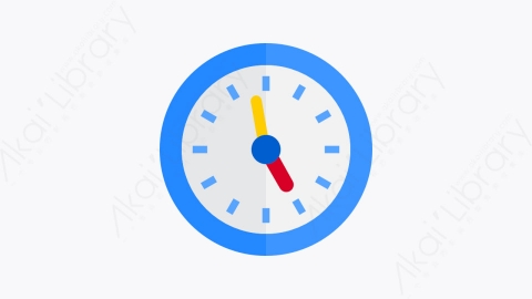 图片素材-006-时钟clock扁平卡通办公室和商业元素图标