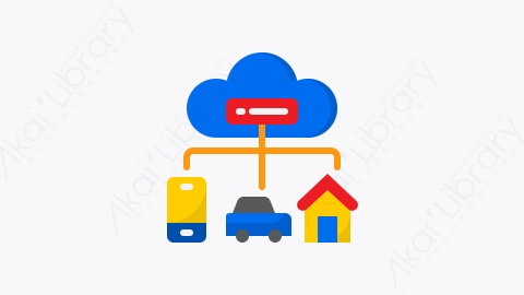 图片素材-006-云服务器cloud_server扁平卡通物联网元素图标