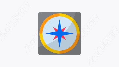 图片素材-006-罗盘compass扁平卡通导航和地图元素图标