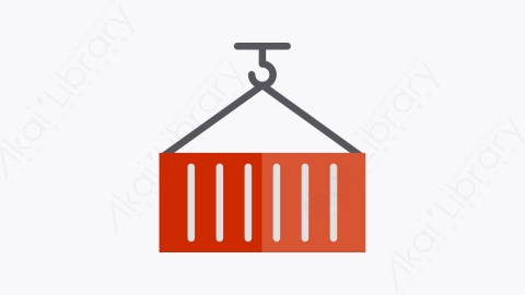 图片素材-006-集装箱container扁平卡通工业元素图标
