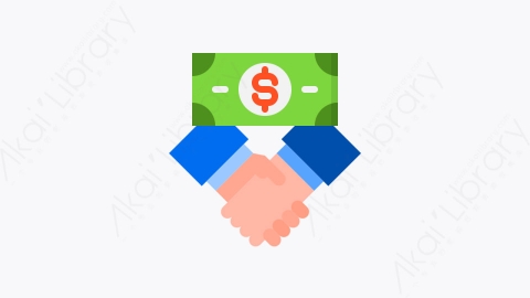 图片素材-006-合同contract扁平卡通金融商务投资元素图标