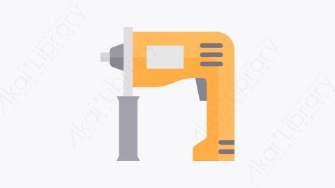 图片素材-006-钻机drill扁平卡通施工元素图标
